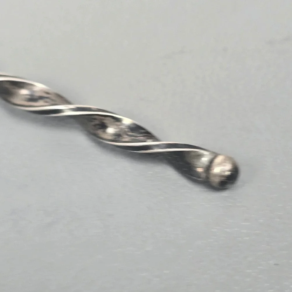 Vintage Sterling Silver Bell Candle Snuffer Long Twisted Handle 8.5